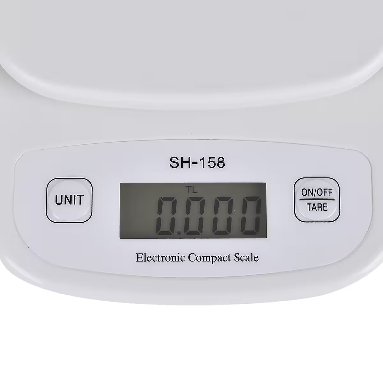 White Electronic Compact Scale (2xAAA Not Included) (5000g to 1g)