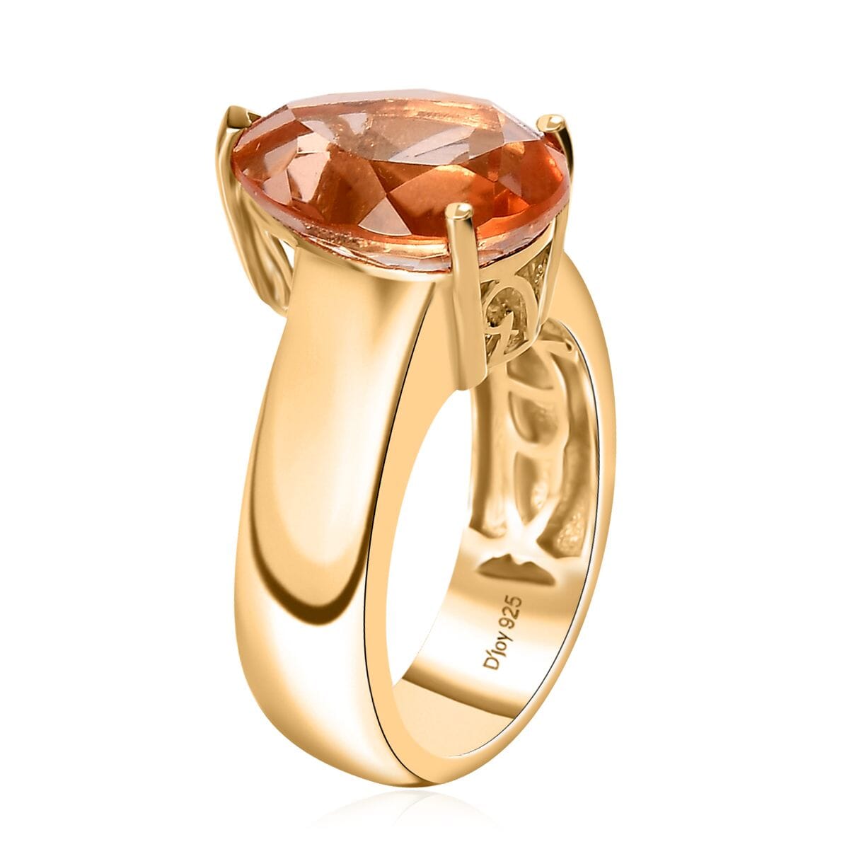 Morganique Quartz Solitaire Ring in 18K Vermeil YG Over Sterling Silver (Size 7.0) 5.35 ctw image number 3