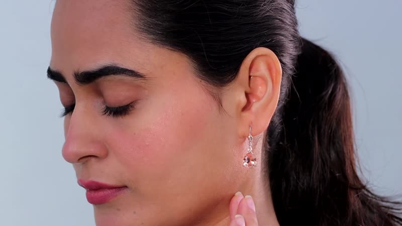 Morganique Quartz (Triplet) Lever Back Earrings in 18K Vermeil Rose Gold Over Sterling Silver 6.90 ctw
