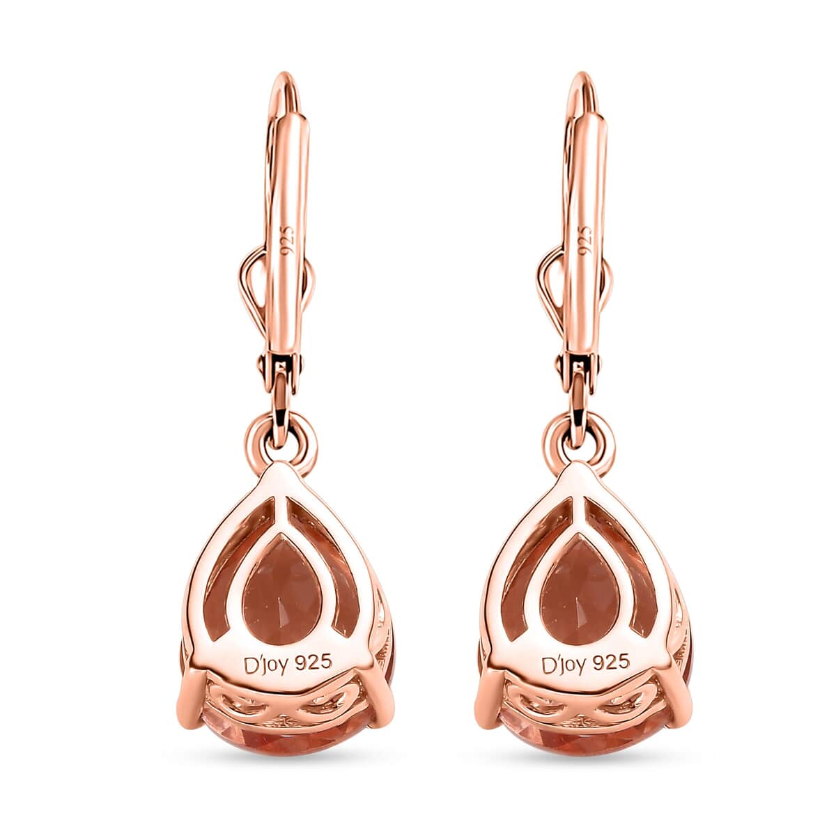 Morganique Quartz (Triplet) Lever Back Earrings in 18K Vermeil Rose Gold Over Sterling Silver 6.90 ctw image number 4