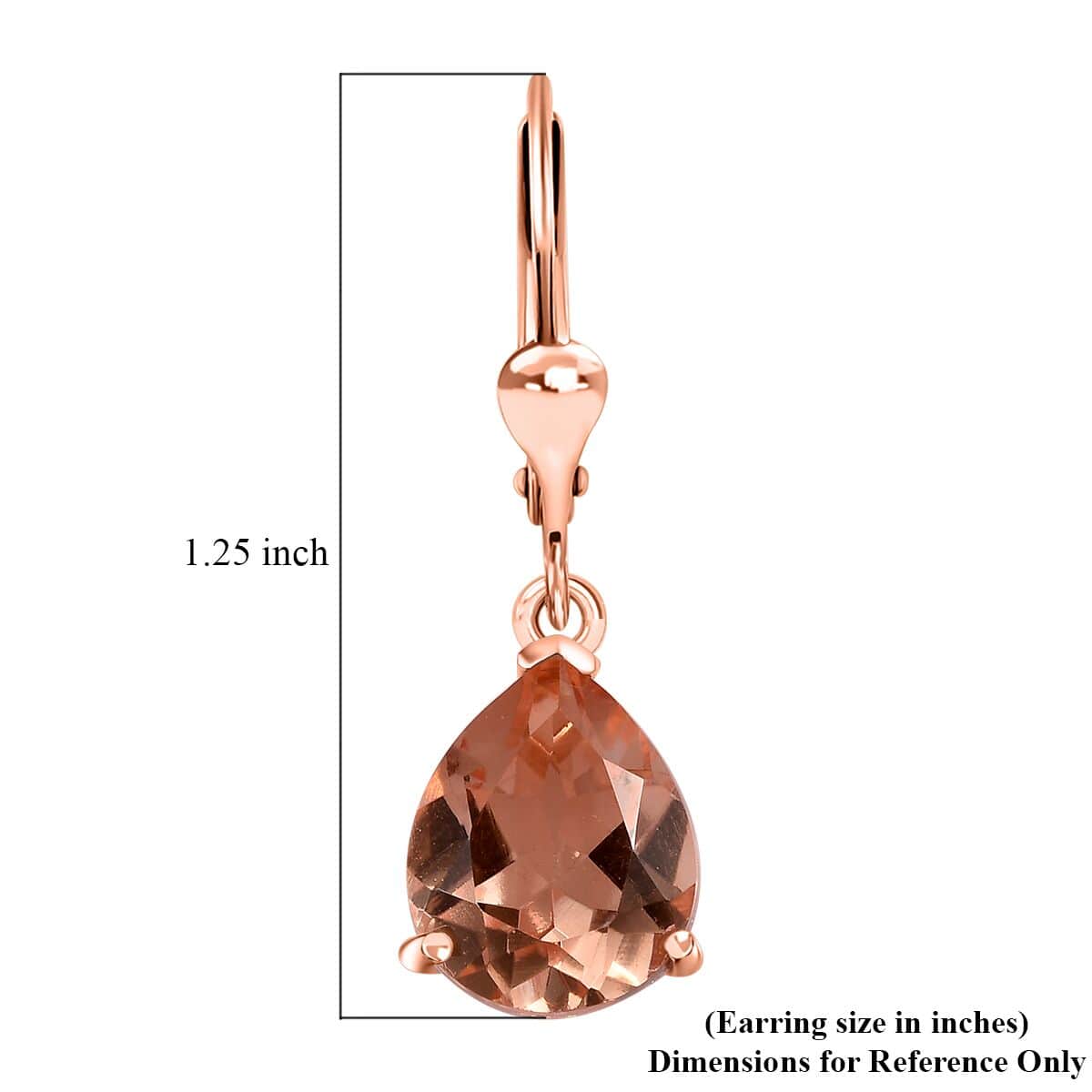 Morganique Quartz (Triplet) Lever Back Earrings in 18K Vermeil Rose Gold Over Sterling Silver 6.90 ctw image number 5