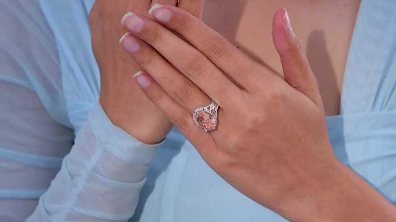 Karis Morganique Quartz (Triplet) Solitaire Ring in 18K YG Plated and Platinum Bond (Size 10.0) 9.40 ctw