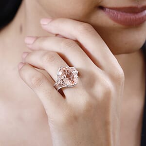 Karis Morganique Quartz (Triplet) Solitaire Ring in 18K YG Plated and Platinum Bond (Size 9.0) 9.40 ctw