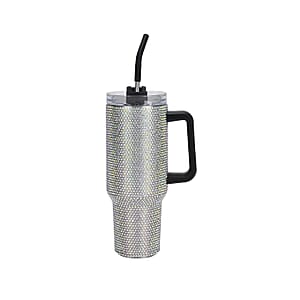 Crystal Water Bottle with Straw