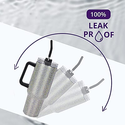 Crystal Water Bottle with Straw