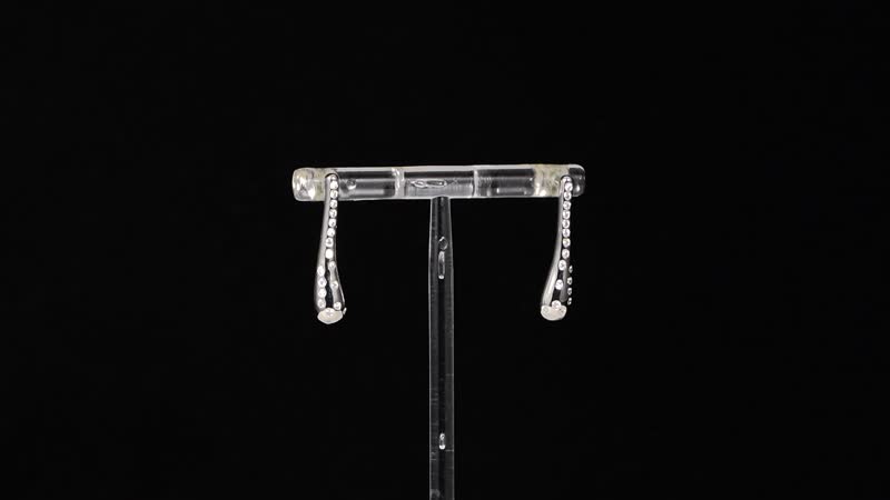 Simulated Diamond Earrings in Silvertone and Stainless Steel 0.40 ctw