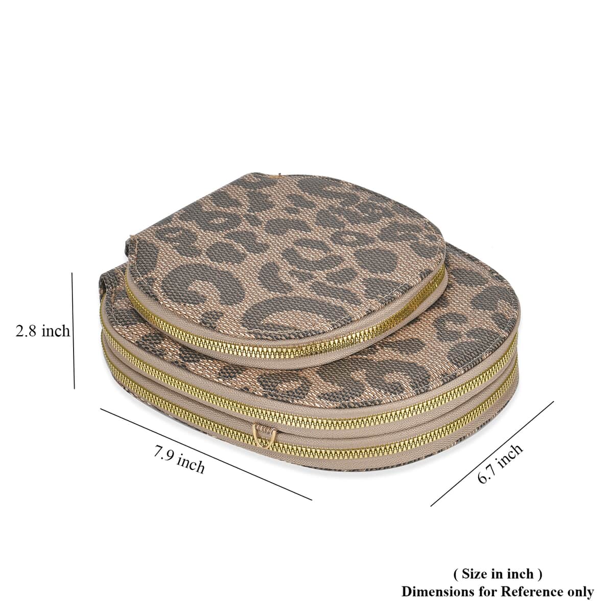 Coffee Leopard Faux Leather Crossbody Cell Phone Bag (7.9"x6.7"x2.8") with Long Strap image number 6