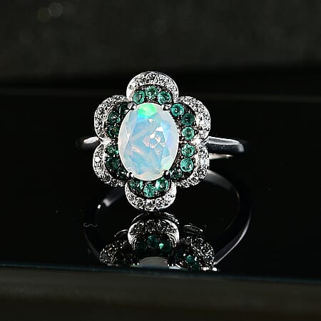 Ethiopian Welo Opal & Kagem Zambian Emerald / 10 - Product card gallery slide 3 (10177544651065)