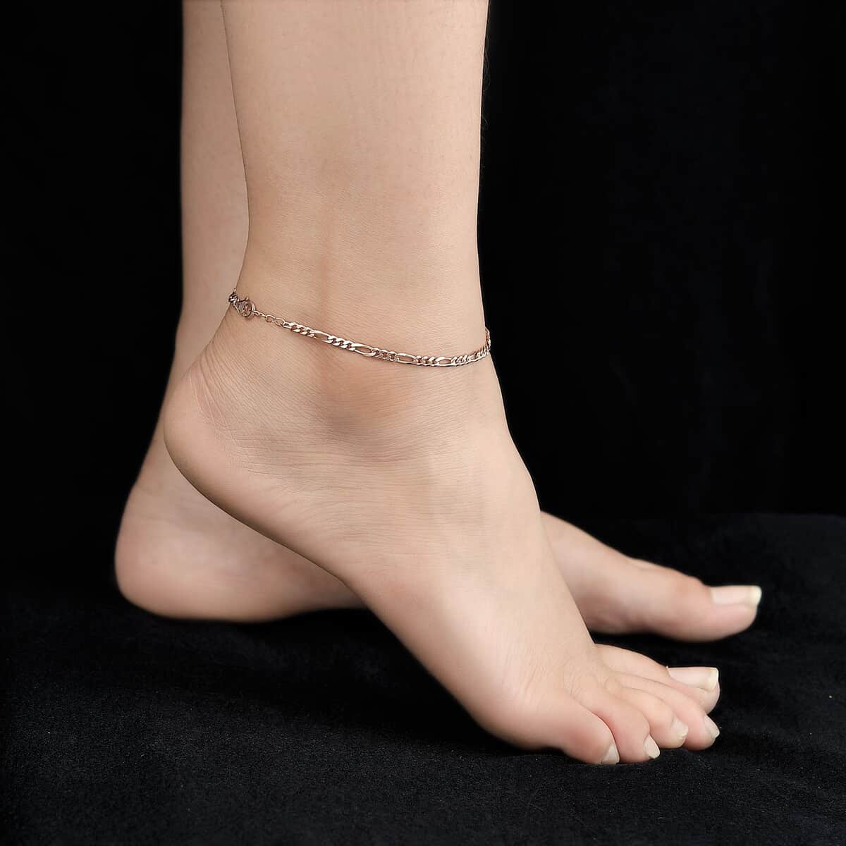 14K RG Over Sterling Silver Anklet (9 Inches) (5.28 g) image number 2