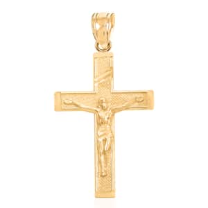 10K Yellow Gold Crucifix Pendant 1.90 Grams