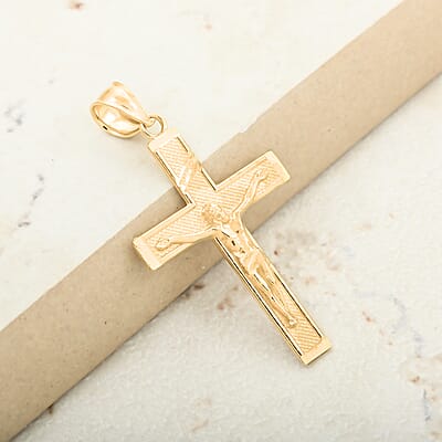 10K Yellow Gold Crucifix Pendant without Chain 1.90 Grams