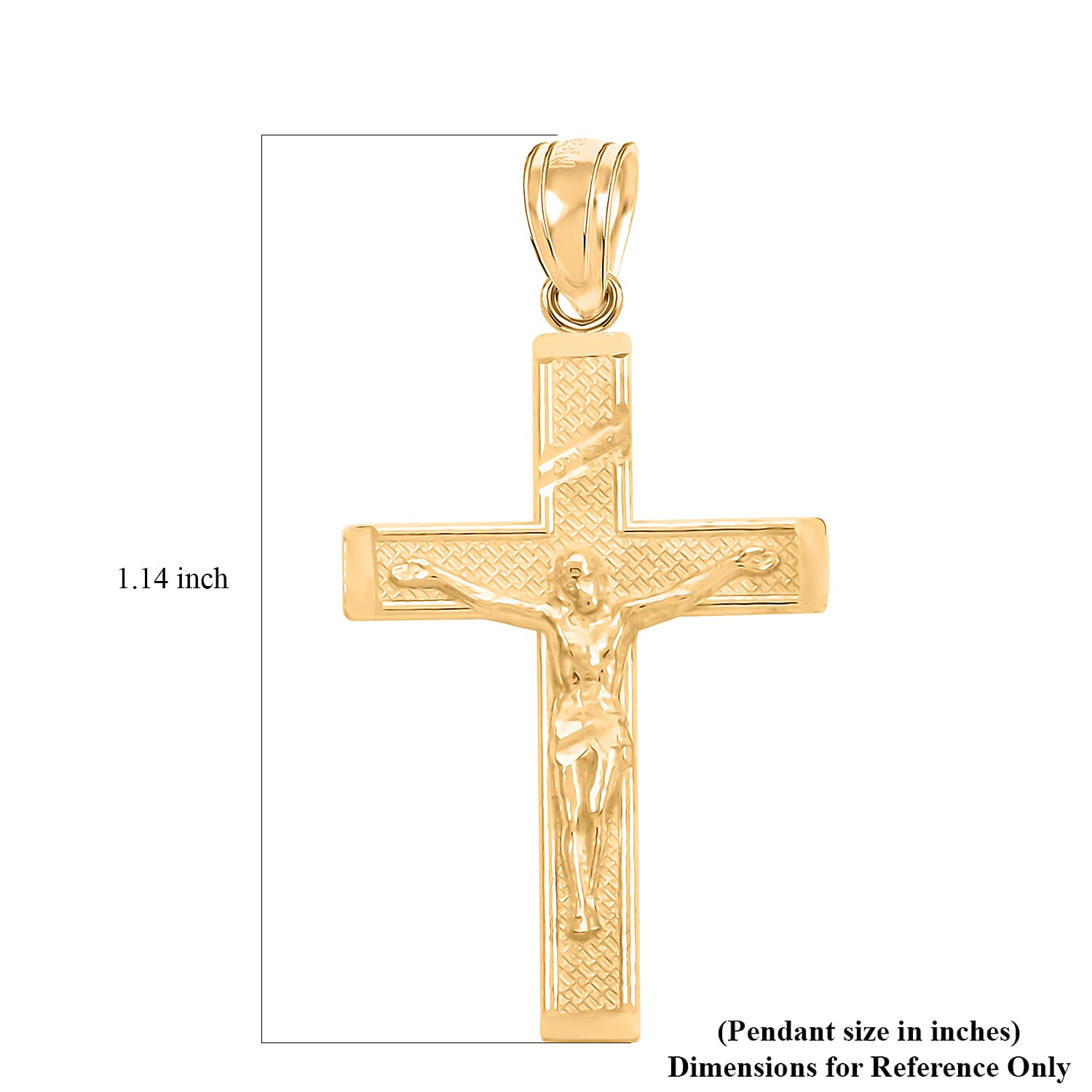 10K Yellow Gold Crucifix Pendant without Chain 1.90 Grams