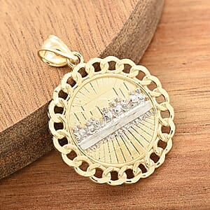 Doorbuster Last Supper Pendant without Chain in 10K Yellow and White Gold 2.20 Grams