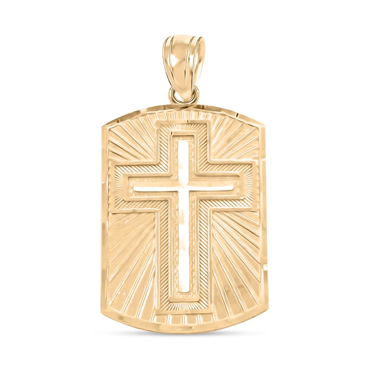 10K Yellow Gold Our Father Prayer Pendant 2.70 Grams image number 0