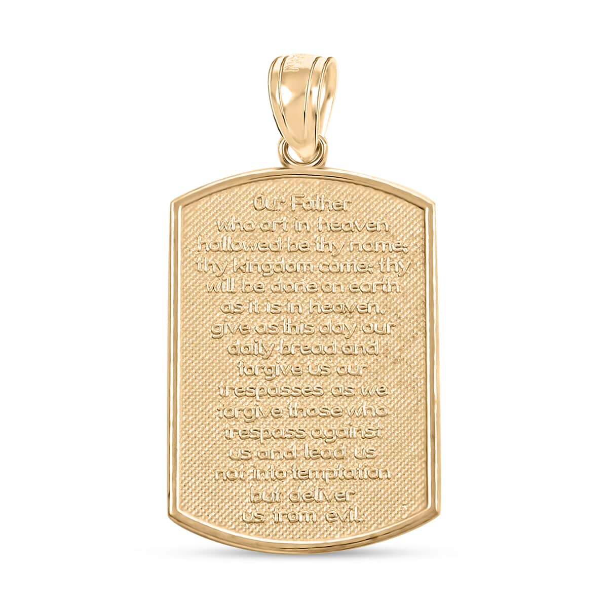 10K Yellow Gold Our Father Prayer Pendant 2.70 Grams image number 4