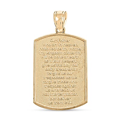 10K Yellow Gold Our Father Prayer Pendant 2.70 Grams