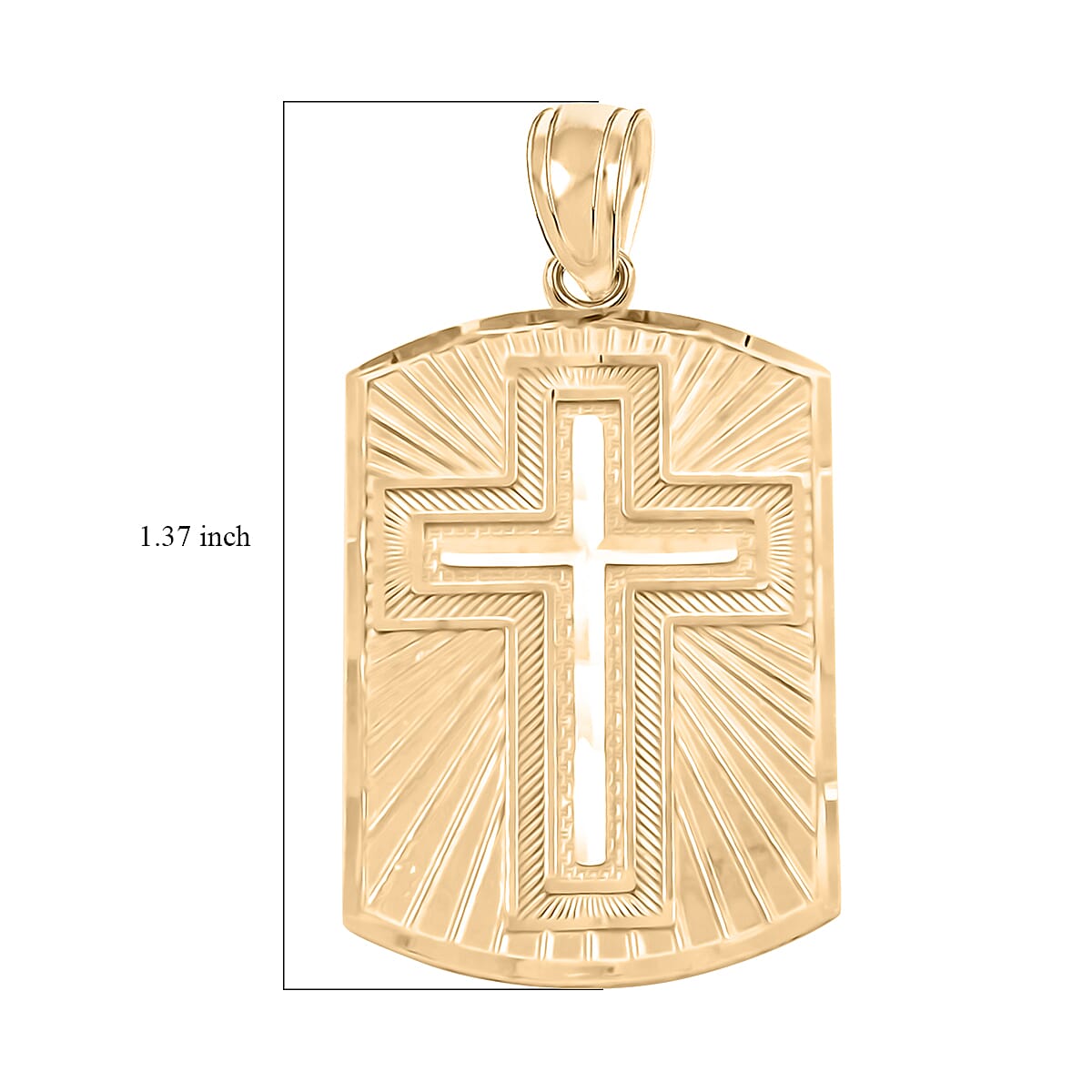 10K Yellow Gold Our Father Prayer Pendant 2.70 Grams
