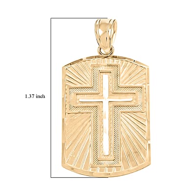 10K Yellow Gold Our Father Prayer Pendant 2.70 Grams