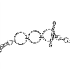 D'Joy Orissa Rhodolite Garnet Mums Flower Bracelet in 18K Vermeil YG and Rhodium Over Sterling Silver (6.50-8.0In) 19.75 ctw