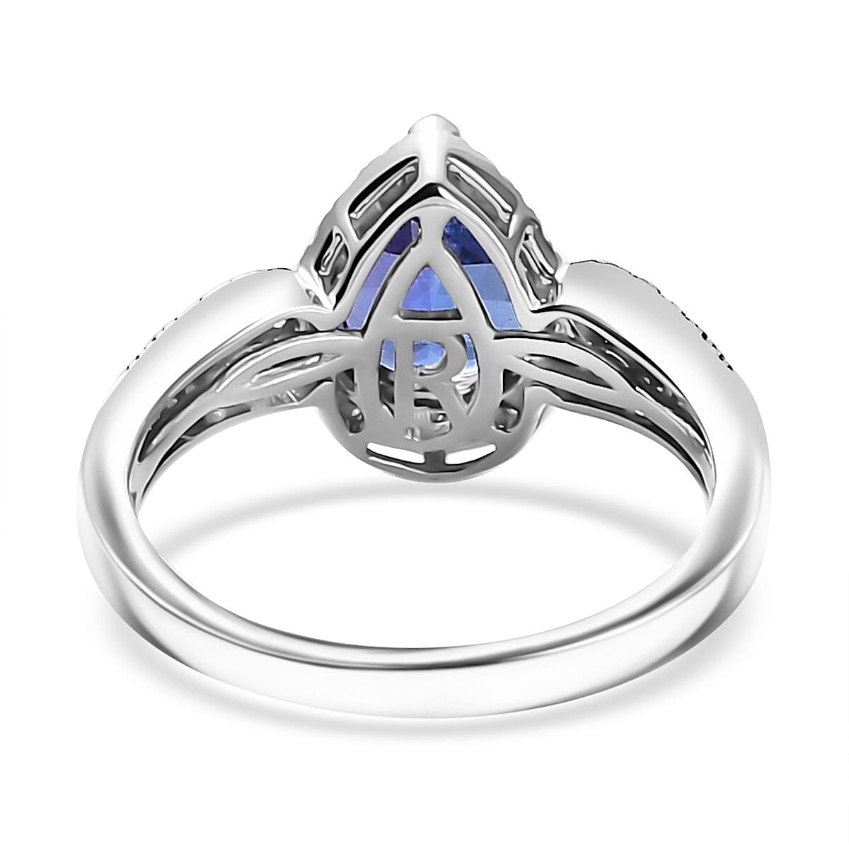 Certified and appraied  Rhapsody 950 Platinum AAAA Tanzanite and E-F VS Diamond Ring (Size 9.0) 7 Grams 3.00 ctw image number 4