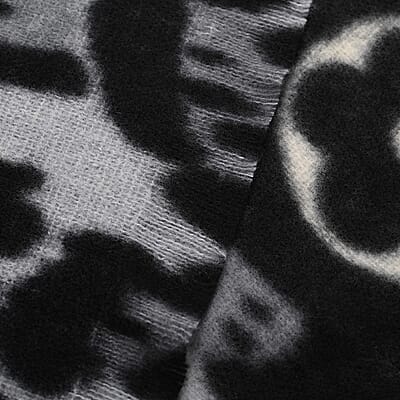Black and Gray Leopard Print Shawl (29.52)