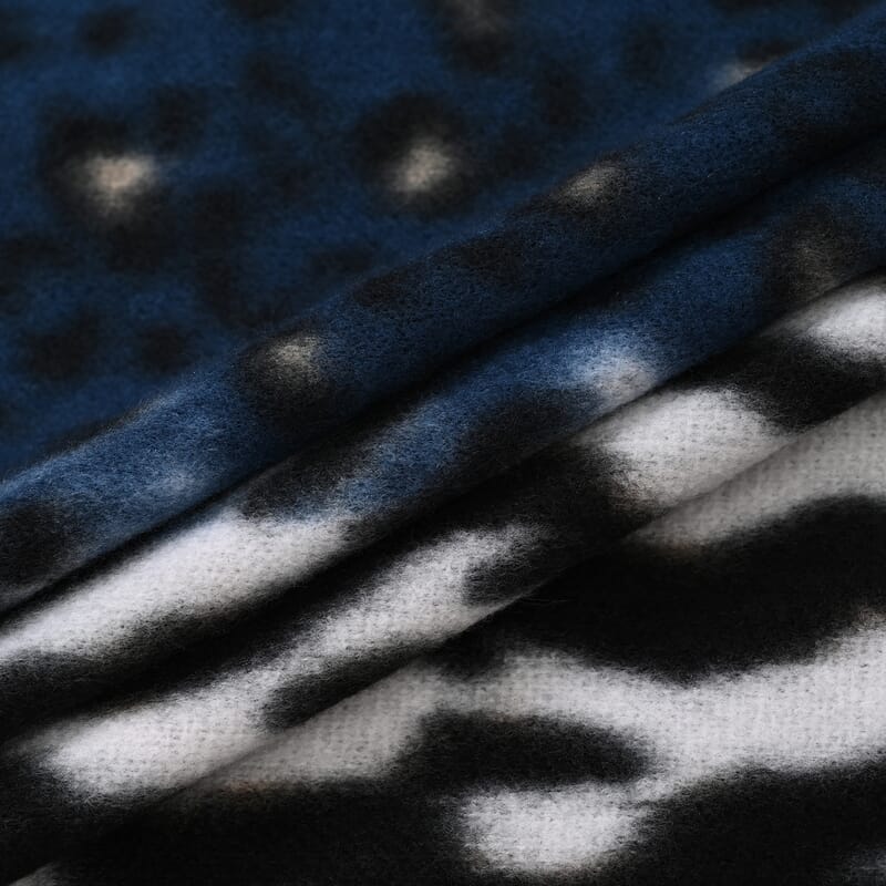 Tamsy Blue Tiger Print Shawl
