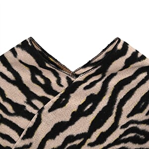 Tamsy Brown Tiger Print Shawl
