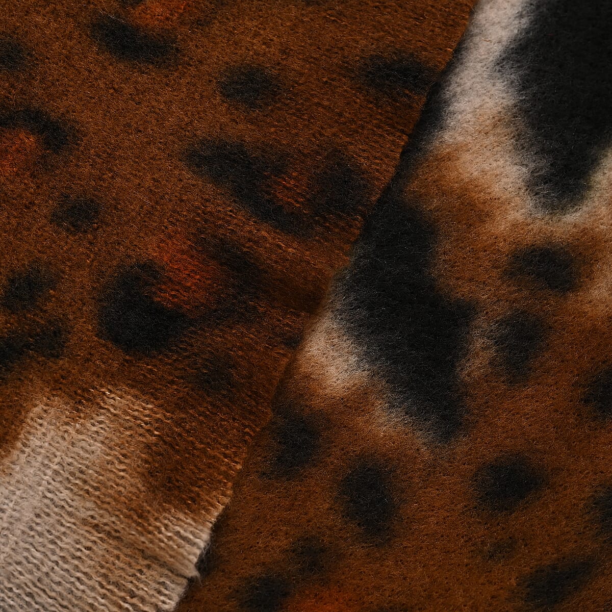 Tamsy Brown Tiger Print Shawl image number 4
