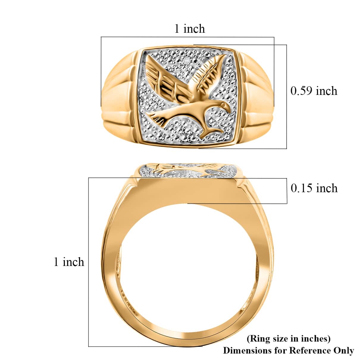 Karis Diamond Accent Men's Ring in 18K YG Plated (Size 10.0) image number 5