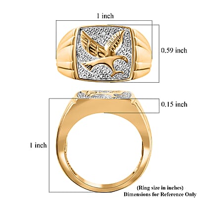 Karis Diamond Accent Men's Ring in 18K YG Plated (Size 10.0)