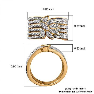 Karis Diamond Accent Ring in 18K YG Plated (Size 10.0)