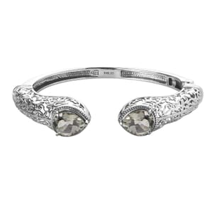Montezuma Prasiolite 8.10 ctw Cuff Bracelet in Stainless Steel (8.0 In)