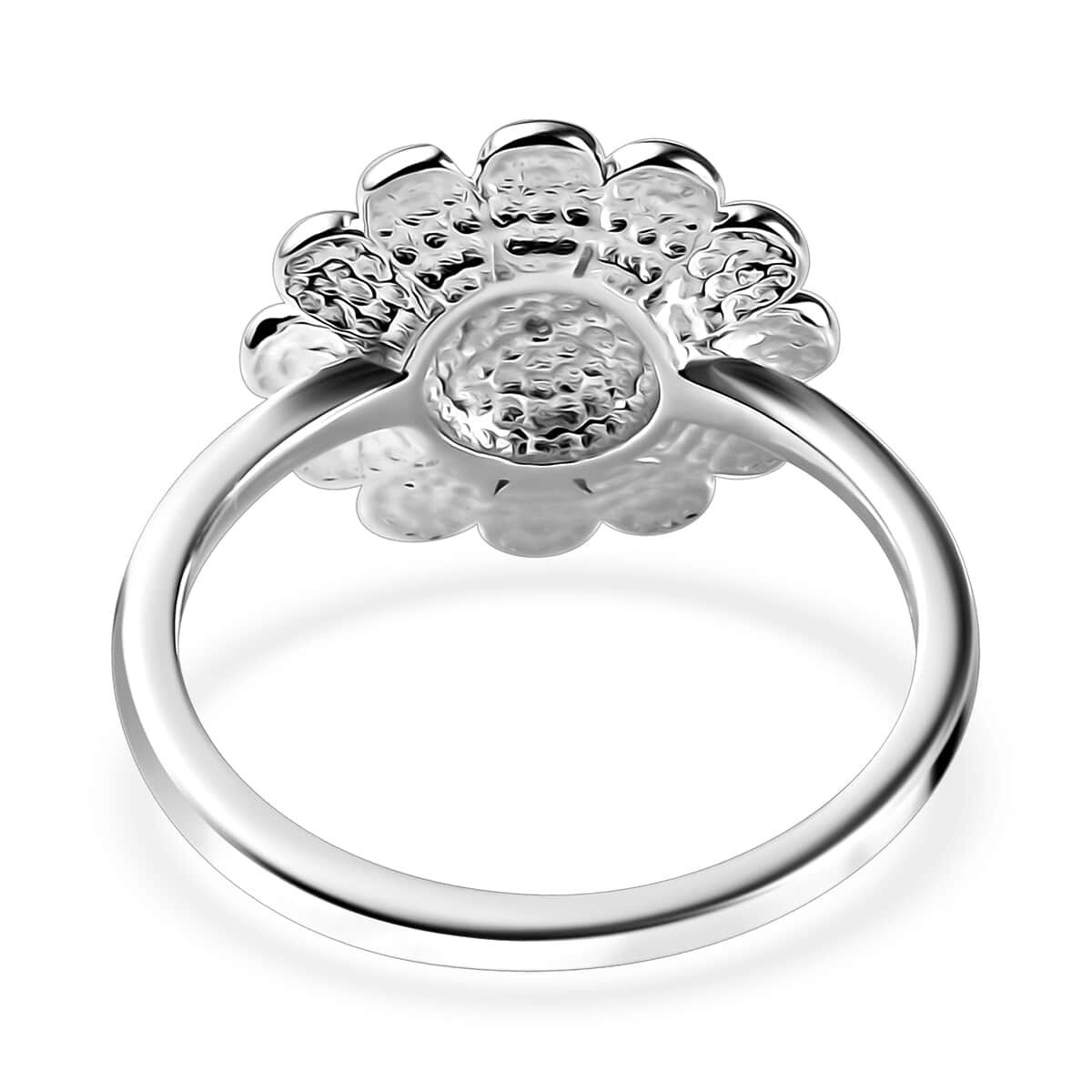 Diamond Accent Floral Diamond Ring in Sterling Silver (Size 10.0) image number 4