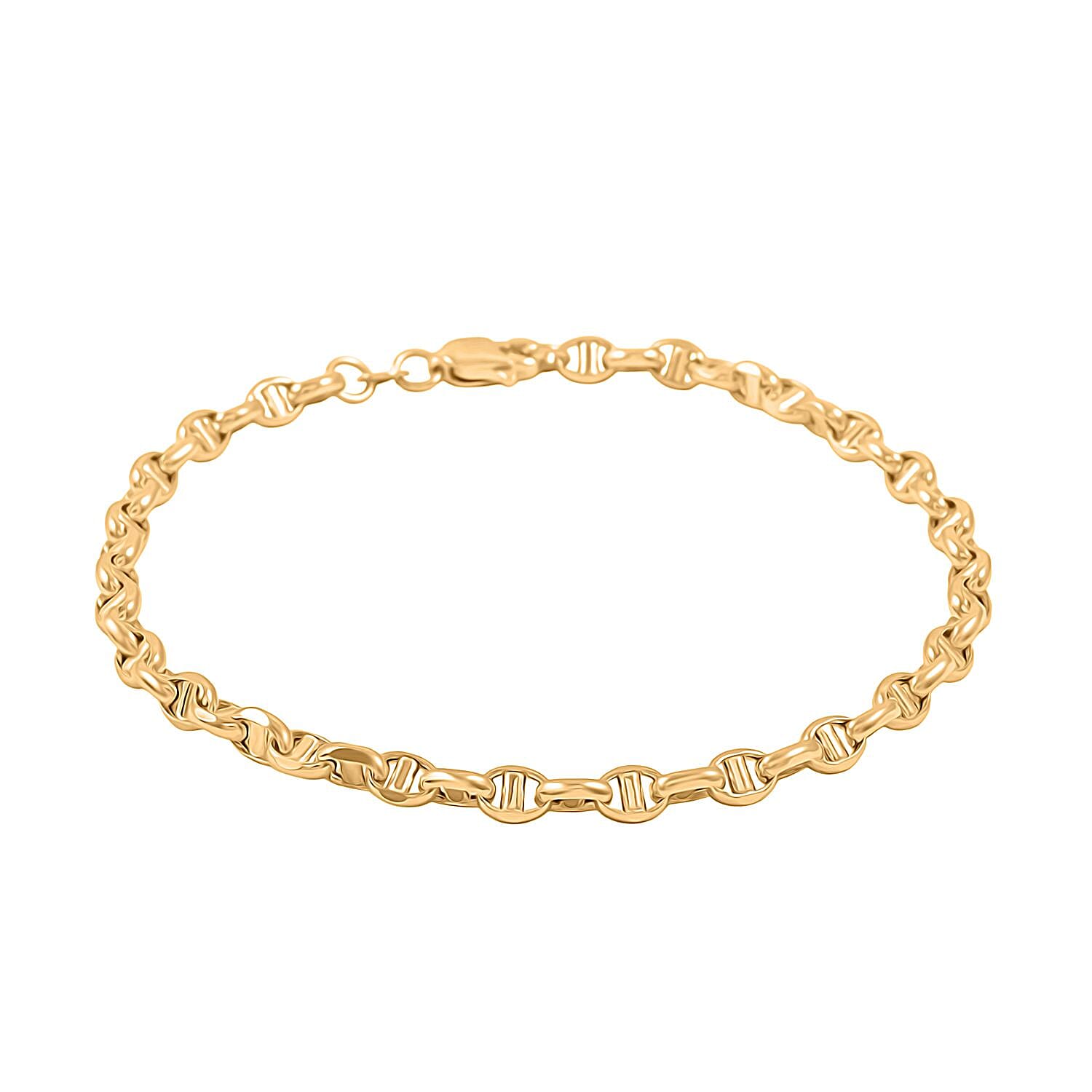 14K Yellow Gold 4.15mm Filk Chain Bracelet (8.00 In) 3.54 Grams