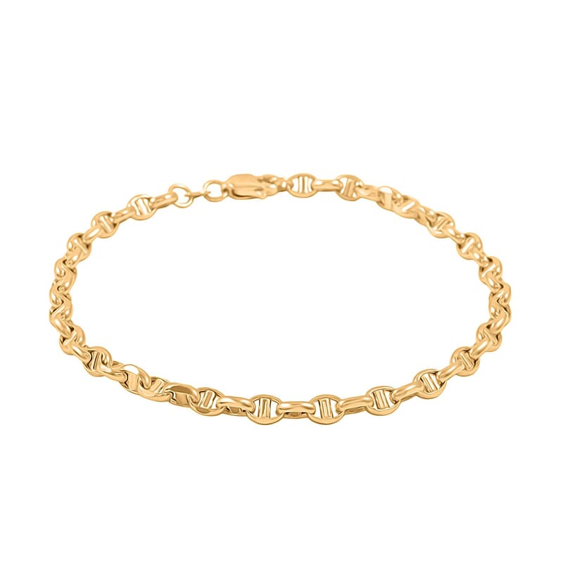 14K Yellow Gold 4.15mm Filk Chain Bracelet (8.00 In) 3.54 Grams