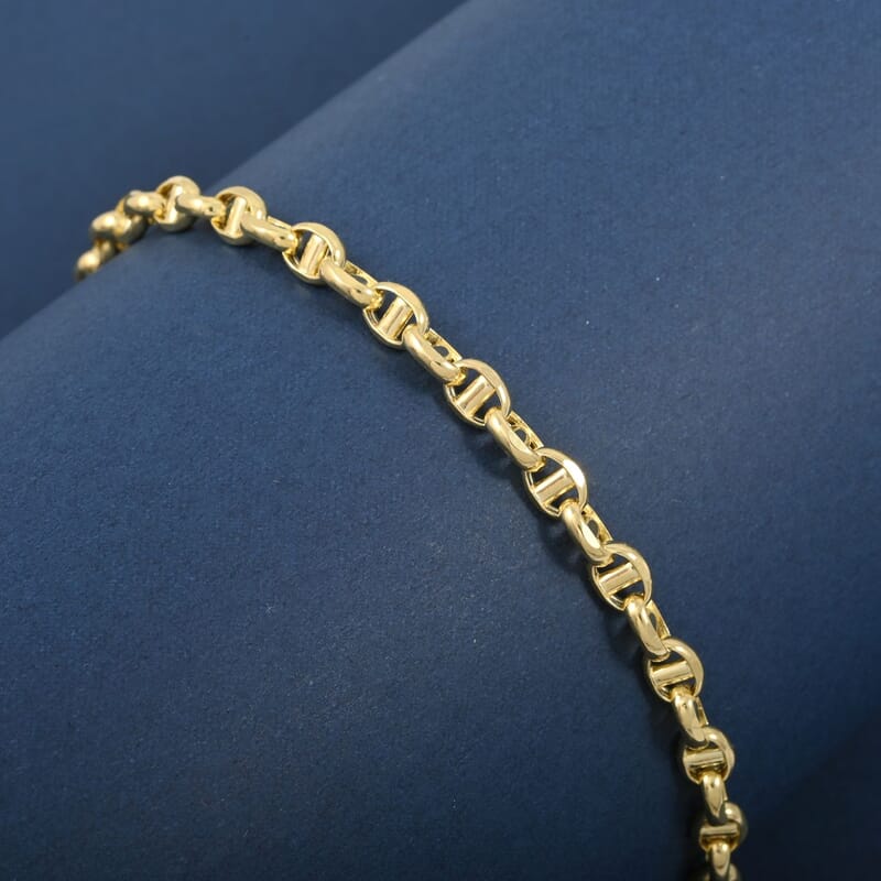 14K Yellow Gold 4.15mm Filk Chain Bracelet (8.00 In) 3.54 Grams