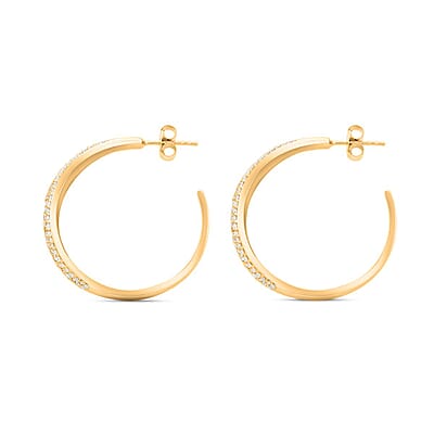 Clarte Sul Mare Collection Moissanite Earrings in Vermeil Yellow Gold Over Sterling Silver 1.20 ctw