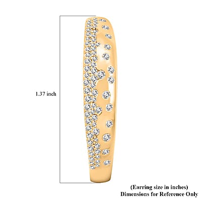 Clarte Sul Mare Collection Moissanite Earrings in Vermeil Yellow Gold Over Sterling Silver 1.20 ctw
