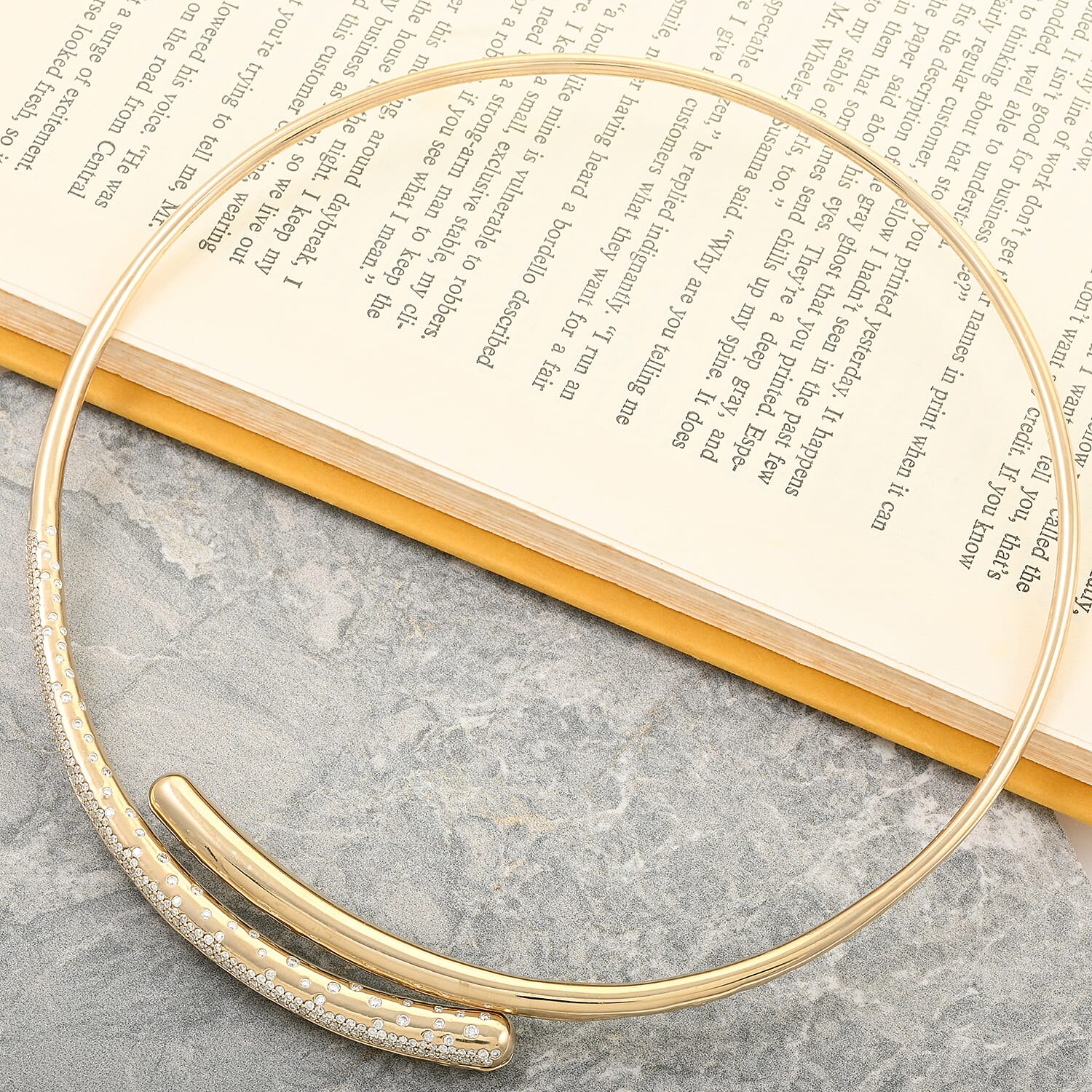 Clarte Sul Mare Collection Moissanite Necklace 16 Inches in Vermeil Yellow Gold Over Sterling Silver 1.80 ctw