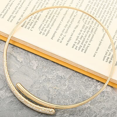 Clarte Sul Mare Collection Moissanite Necklace 16 Inches in Vermeil Yellow Gold Over Sterling Silver 1.80 ctw