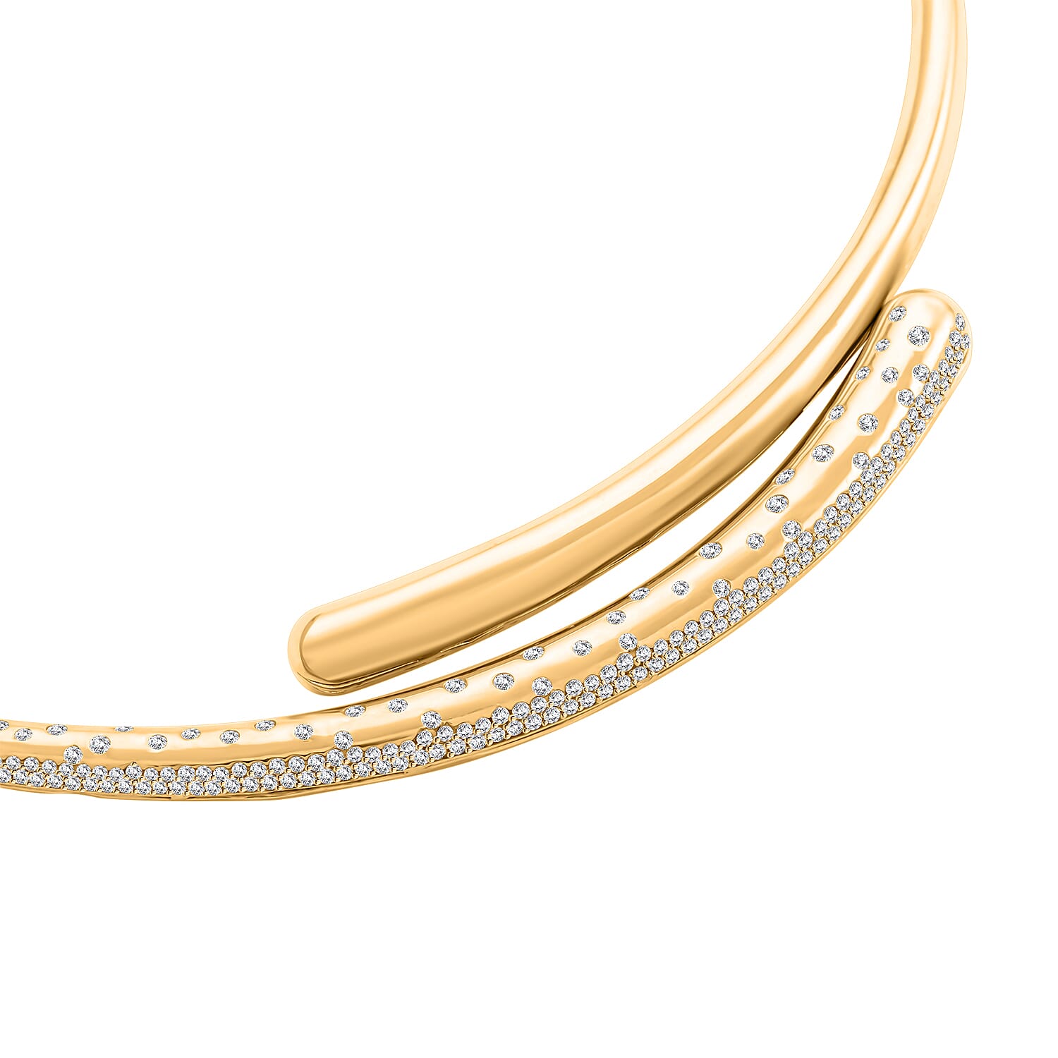 Clarte Sul Mare Collection Moissanite Necklace 16 Inches in Vermeil Yellow Gold Over Sterling Silver 1.80 ctw