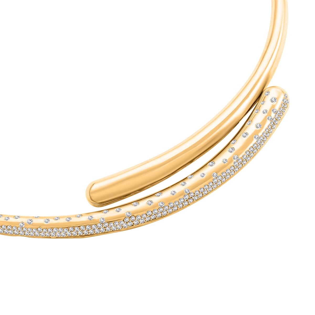 Clarte Sul Mare Collection Moissanite Necklace 16 Inches in Vermeil Yellow Gold Over Sterling Silver 1.80 ctw image number 2