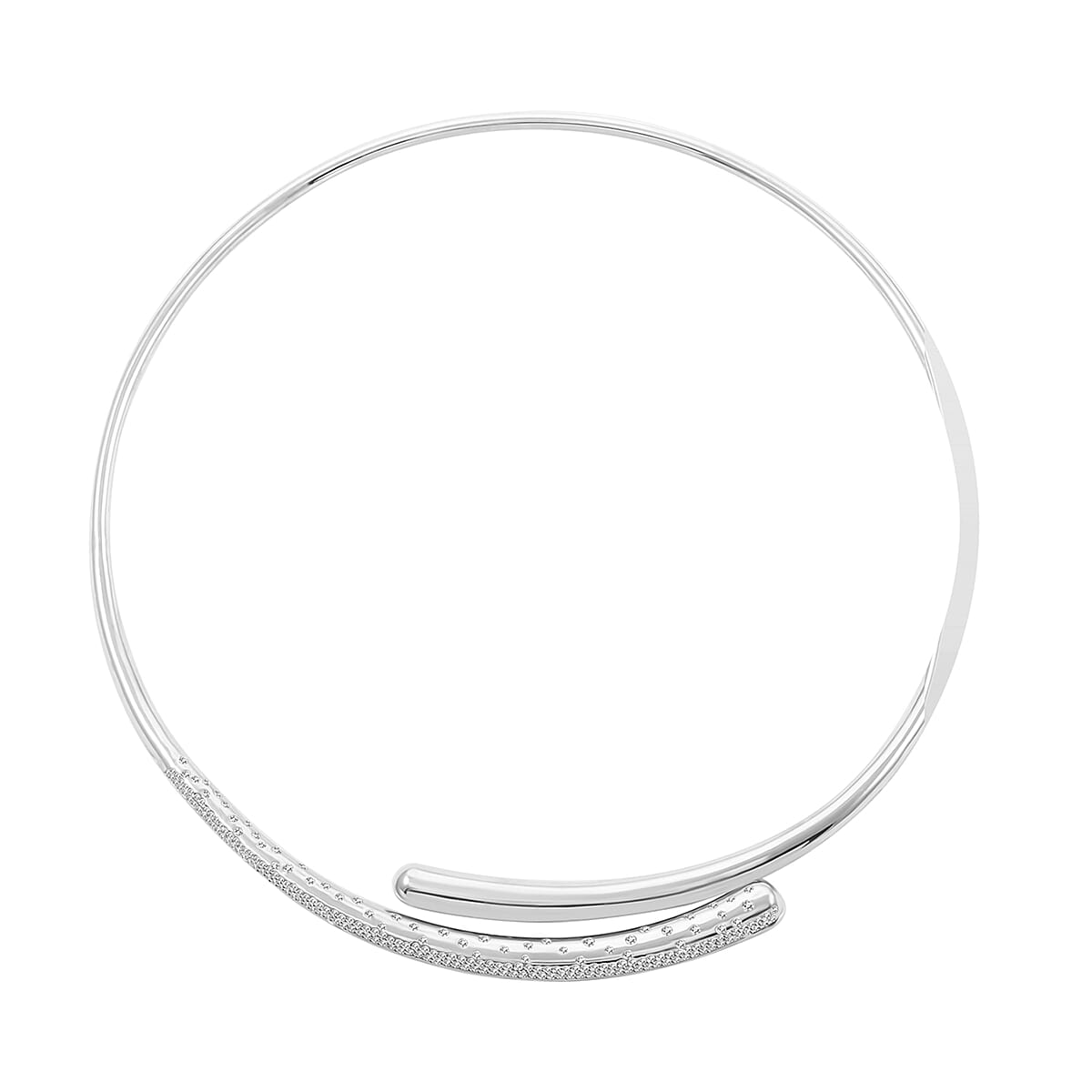 Clarte Sul Mare Collection Moissanite Necklace 16 Inches in Platinum Over Sterling Silver 1.80 ctw image number 0