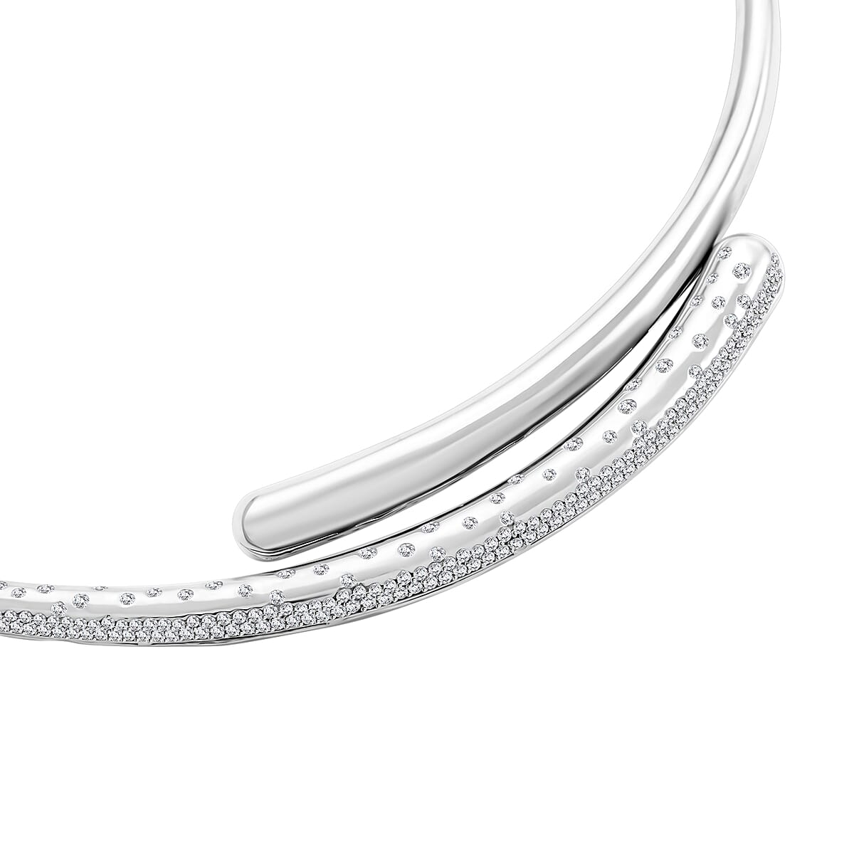 Clarte Sul Mare Collection Moissanite Necklace 16 Inches in Platinum Over Sterling Silver 1.80 ctw image number 2