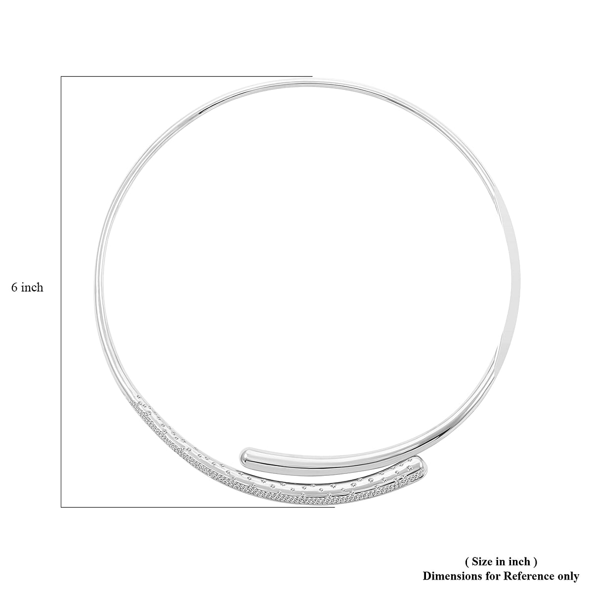 Clarte Sul Mare Collection Moissanite Necklace 16 Inches in Platinum Over Sterling Silver 1.80 ctw image number 4
