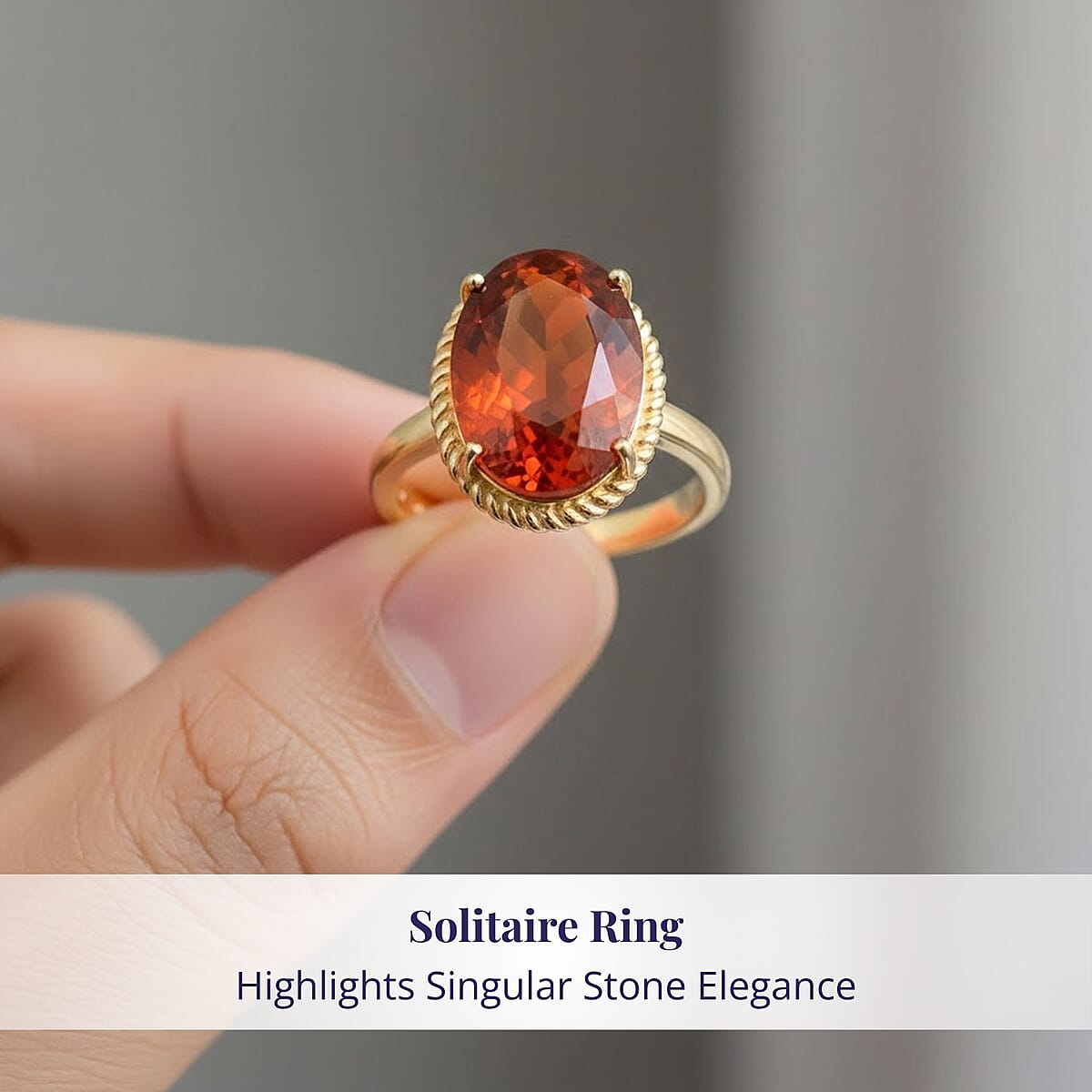 Certified & Appraised Luxoro AAA Tanzanian Sunlit Garnet 7.05 ctw Ring in 10K Yellow Gold (Size 7.5) 4.40 Grams image number 4