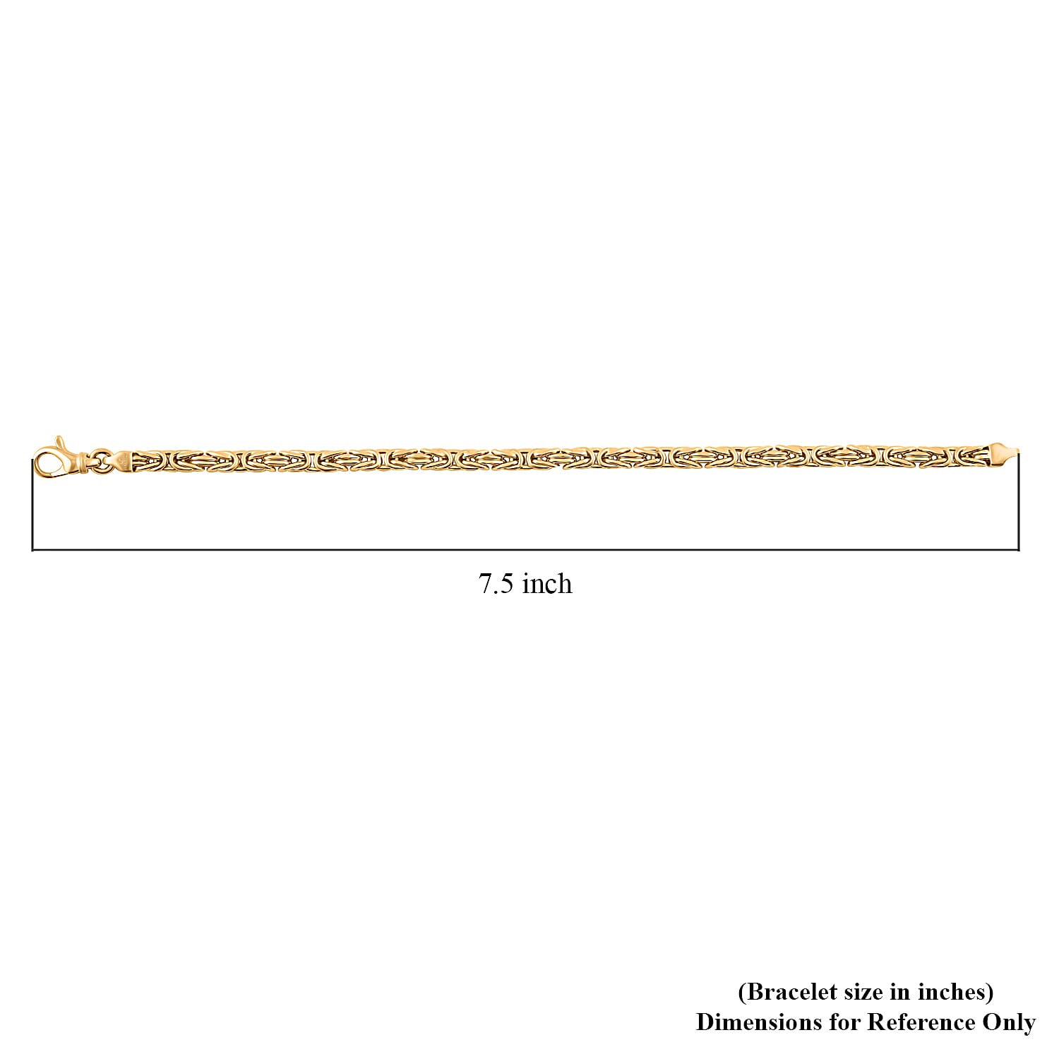 14K Yellow Gold Byzantine Chain Bracelet (7.50 In) 9.25 Grams