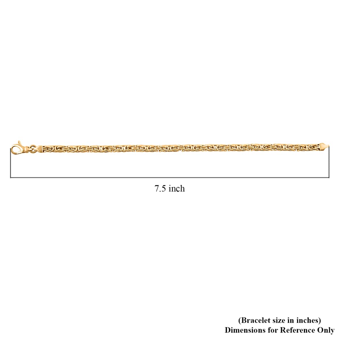 14K Yellow Gold Byzantine Chain Bracelet (7.50 In) 9.25 Grams image number 4