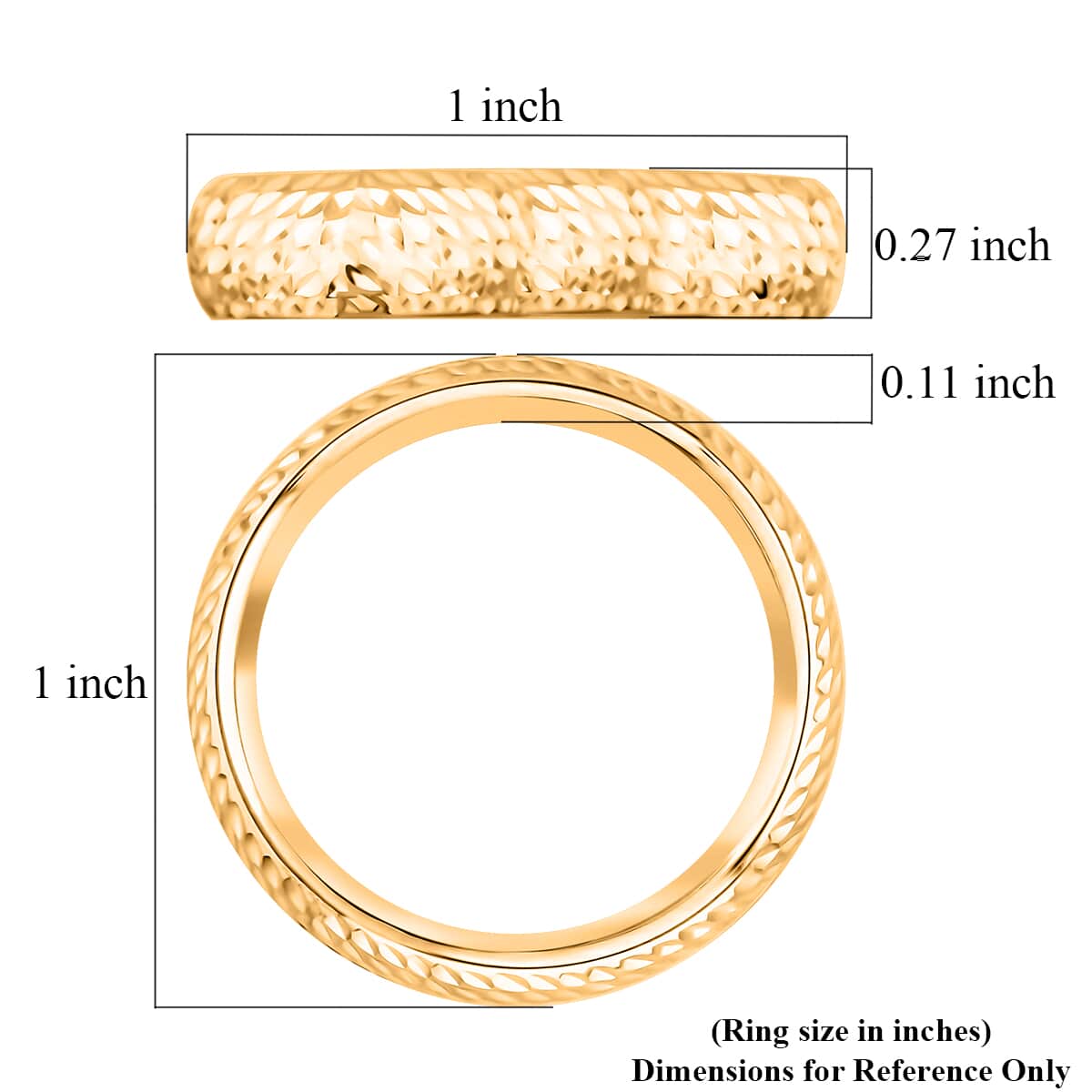 10K Yellow Gold Water Ripples Band Ring (Size 10.0) (1.75 g) image number 5