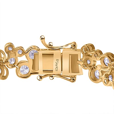 Moissanite Bubble Bracelet in 18K Vermeil Yellow Gold Over Sterling Silver (6.50 In) 8.60 ctw